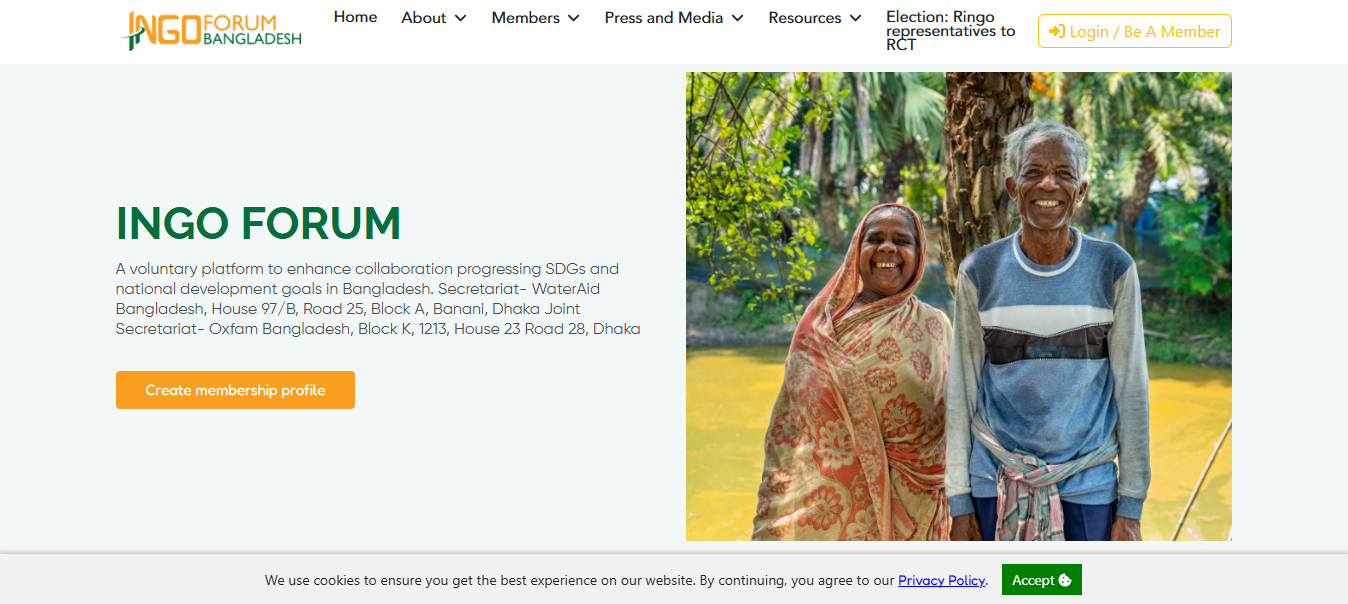 NGO Network & Voluntary Platform Website